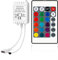 VIPMOON LED RGB Controller Mit IR-Fernbedienung, 24 Tasten Wireless Infrarot, 12V-24V Für 3528 5050 SMD LED Streifen