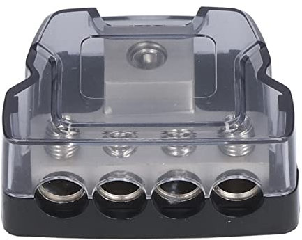 Bloc de Distribution D'alimentation à 4 Voies Porte-fusible Ampli Répartiteur au Sol Amplificateur Audio de Voiture pour Amplificateur de Voiture Répartiteur Audio