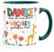 SpecialMe® Kaffee-Tasse Danke dass du mir mein Wachsen geholfen hast kleines Geschenk Abschied Erzieherin weiß-innen-grün standard