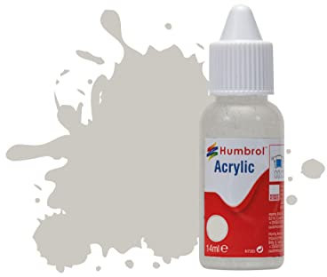 Humbrol Peinture Acrylique NO28, Gris Camouflage Mat, Flacon Compte-Gouttes, 14 ML