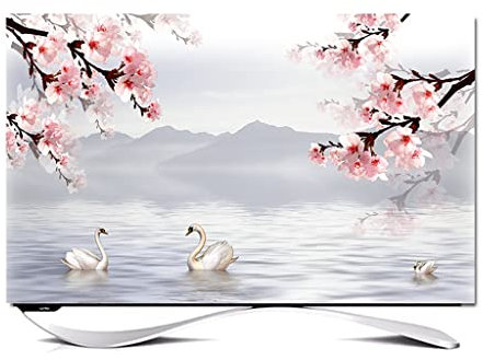 HDNCJFLEQ 32-85 TV-Staubschutzhülle, TV/PC-Bildschirmschutzhülle, atmungsaktiv/staubdicht/Kratzfest, für Flachbildfernseher, Smart-TVs (Color : A, Size : 49-52in(118 * 70cm))