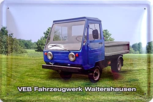 Blechschild Schild 20x30cm - VEB Fahrzeugwerk Waltershausen Multicar DDR Osten Ostalgie