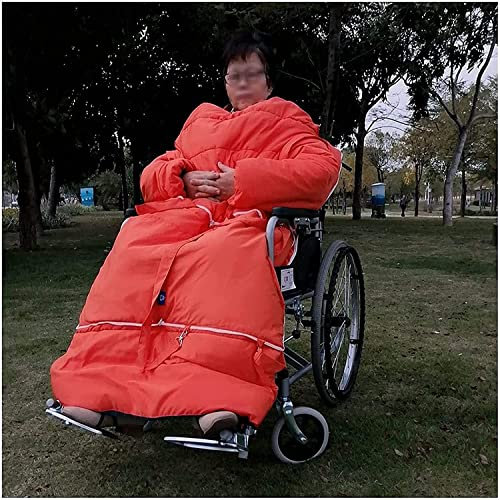 vikitim Rollstuhl Decke Warm, Winter Rollstuhlsack Unterkörper Wärmesack wasserdichte und Komfortable Rollstuhl Decke Beine Füße Zurück Schlafsack für Behinderte Im Halten D,120X150CM