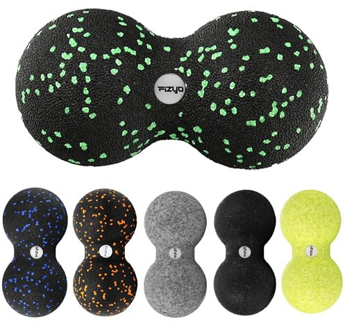 Fizyo Massage Ball Massage Roller, Roller für Rehabilitation Yoga-Übungen Crossfit Anti-Stress, Entspannung, Ideal für Rückenschmerzen, Ischias, Form Peanut (grün)