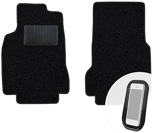 moto-MOLTICO Vorne Fußmatten Auto Velours Autoteppiche Schwarz Automatten Set 2-teilig passend für Mercedes-Benz A-Klasse W168 1997-2004