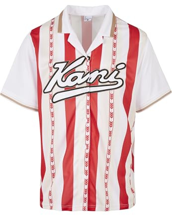 Karl Kani Herren KM222-002-1 Varsity Block Stripe Baseball Shirt