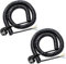 Schutzkontakt-Spiralverlängerung 250V / 16A, KEAGAR Spiralkabel 3-adrig, Dehnbar von 0.75 m bis 2 m, Verlängerungskabel mit Schutzkontaktwickelstecker, IP20 Innenbereich, Schwarz(2er-Pack)