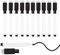 VOTON Whiteboard Marker, 10-Stück Magnetische Whiteboard Stifte und Radiergummi Set Fine Tip folienstift abwischbar und Dry Wipe Markers