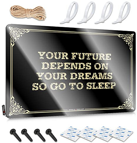 Lustige Schilder für Home Bar Your Future Depends On Your Dreams So Go To Sleep Metallschild Terrasse Dekor Lustige Garage Blechschild (Farbe: Farbe, Größe: 30 x 40 cm)