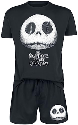 The Nightmare Before Christmas Jack and Sally Männer Schlafanzug schwarz
