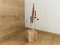 Flowerbar Cube | Massiver Holzblock mit getrockneten Blumen | Dekoelement, Unikat, Dekoration, Trockenblumen & edle Eiche (Gold Richtig)