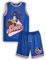 Sonic The Hedgehog Jungen Basketball Trikot und Shorts Set | Kinder komplettes zweiteiliges Sport-Outfit in Blau | Kinder-Bundle