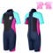 Summshall Neoprenanzug Kinder mit Schwimmflügel 2.5mm Shorty Neopren Kinder Neoprenanzug Kurz Wärmender Neoprenanzüge Thermal Badeanzug für Mädchen und Jungen zum Tauchen, Schwimmen, Surfen