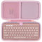 Lebakort ﻿Duro Viaggio Caso Custodia per Logitech Pebble Keys 2 K380s Tastiera Bluetooth (Rosa)
