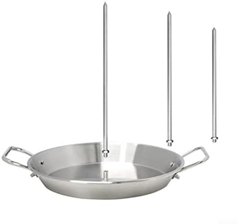 Brochettes de poulet en acier inoxydable pour barbecue avec un design convivial et 3 pointes robustes