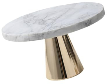 WATIIFUFU 1stk Marmortablett Kuchenplatte Konditorständer Aus Marmor Goldener Tortenständer Runde Servierplatte Tablett Mit Babynahrung Serviertablett Rund Tortenständer Aus Marmor Metall