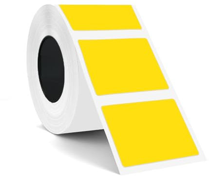 SUPVAN Etiketten selbstklebend wasserfest für T50M Etikettendrucker, 40mm x 30 mm, gelb