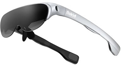 Rokid Air AR Glasses, Lightweight Smart Glasses, 120 Full HD Virtual Screen, Compatible with Steam Deck/Gaming Consoles/Android, Nearsightedness Adjustment, Portable Monitor