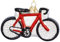 SIKORA Fahrrad Rennmaschine besondere Weihnachtskugel Glas Christbaumschmuck Deko Figur Weihnachten Anhänger Ornament - Trend Line - BS685