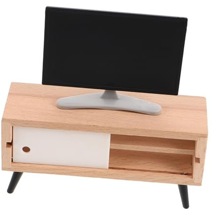 TOYANDONA Mueble De Televisión para Casa De De Mobiliario Televisor y Gabinete Decorativo para Salón Infantil Accesorios De Juguete para