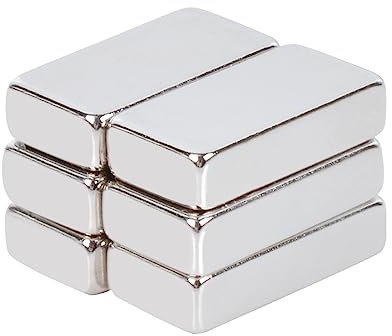 Aenienoe Magnete Kleine Rechteckig 20x10x5mm Neodym Magnete Extra Stark Mini Magnet für Whiteboard Pinnwand Magnettafel Kühlschrank Handwerk Fotos 6Stück