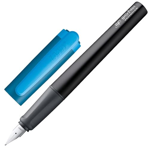Lamy nexx Harry Potter Ravenclaw Füller – Special Edition Füllhalter mit Gravur des Hauses - Stahlfeder in Strichbreite M – leichtes Aluminiumgehäuse – inkl. Tintenpatrone T10 blau – Rechtshänder