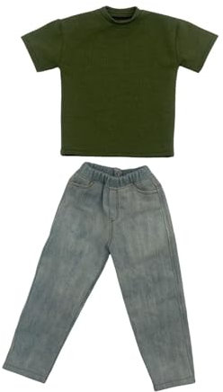 kowaku 2X 1/6 Action-Figuren Kleidungsset Puppenkleidung Kinder Geschenke Cosplay Dekoration Hosen T-Shirts für 12 männliche Actionfigur