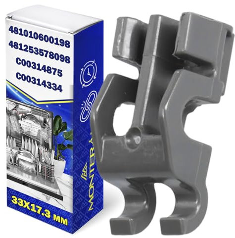 Cuscinetto per Cestello Inferiore Lavastoviglie con Codice Originale 481010600198 481253578098 C00314875 C00314334 per Whirlpool per Ignis per Bauknecht - Garanzia di 10 Anni - MONTERAL