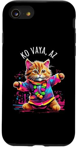 Ko Vaya Arizona tanzende Katze, buntes niedliches Kätzchen-Design Hülle für iPhone SE (2020) / 7 / 8