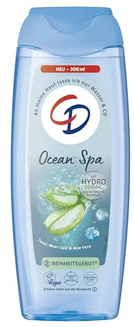 CD Dusche 'Ocean Spa' | Duschgel mit echtem Salz aus dem Toten Meer sowie Aloe-vera-Extrakt | Mit Hydro-Dermal-Komplex | Für empfindliche Haut geeignet | Ohne Mikroplastik & vegan | 300ml