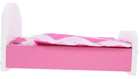 UPKOCH 1satz Miniatur Bett Mit Bettwäsche Mädchenzimmer Dekoration Und Spielzeug Zubehör Für Mini-häuser Und Puppenhäuser