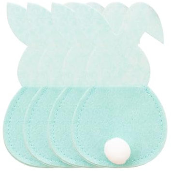 4 Stück Bestecktaschen Gabel Set Ostern Filz Bestecktasche Bestecktaschen Set für Essen