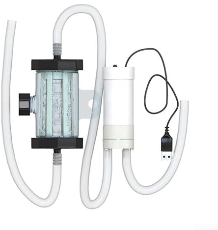 Elchuiaby Electric Fish Tank Cleaner USB Siphon Pump With Filter For Fish Tank Water Change(2 Meter)