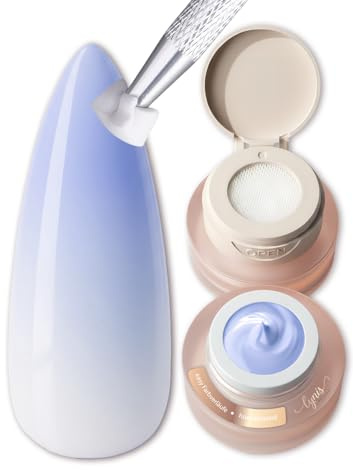 Ombre Gel Babyboomer Pastell Indigo 2g, sanftes Indigo für elegante Aura Nails & Babyboomer Looks, cremiges Ombregel für weiche Ombré Techniken mit UV/LED-Härtung, Lynis-Nailshop.de