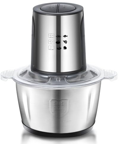 Picadora De Carne Multifuncional De Acero Inoxidable De 3 L, Electrodoméstico De Cocina, Procesador De Alimentos Y Licuadora.