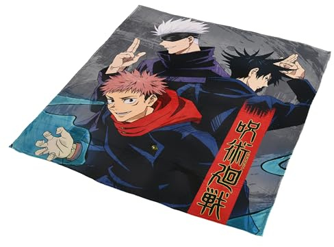 Elbenwald Anime - XXL-Kuscheldecken 180 x 200 cm Geschenkidee für Anime Fans (Jujutsu Kaisen)