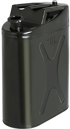 Metall-Wasserkanister mit Flexiblem Düsensystem, Überdruckventil, Quadratisch und Stabil, Metall-Benzinkanister for Camping, Keine Halterung Erforderlich(Medium)