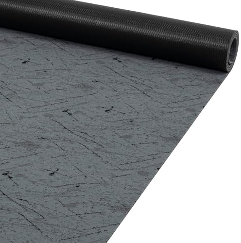 ANRO Teppichläufer Läufer Flur Küchenteppich Küchenläufer rutschfest für Flur Küche Schlafzimmer pflegeleicht abwaschbar Velvet Grau in Größe 100 x 140 cm