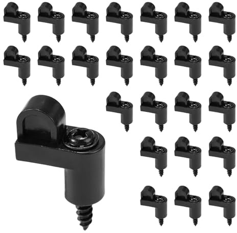 Nylon Fenstergitterhalter und Metallschrauben, wetterfeste Clip Befestigungen, 24er Set zur Rahmenstabilisierung, stark, wetterfester Clip