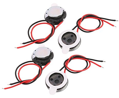 sourcing map 4 Pcs 10mm Diameter Built-in Speaker 1W 8 Ohm 1000Hz for PC Computer