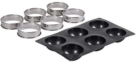 patisse 72141 Kit Tartelettes Rondes Demi-Spheres Silicone Noir 33 x 18 x 3 cm 7 unité(s)