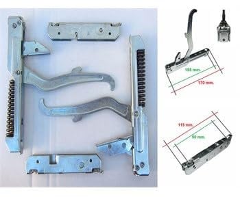 Kit 2pz Cerniere Molla Porta Forno Incasso Cucina compatibile con Smeg compatibile con Ignis compatibile con Whirlpool