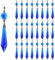HDCRYSTALGIFTS 25 blaue Kronleuchter Kristalle Ersatz Kronleuchter Eiszapfen Kristall Prismen Kristall Tropfen Prismen