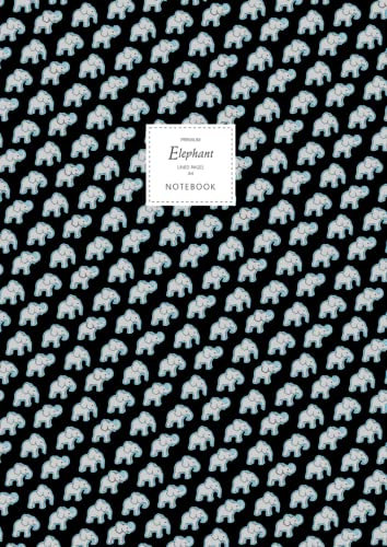 Elephant Notebook - Lined Pages - A4 - Premium: (Night Blue Edition) Fun notebook 192 lined pages (A4 / 8.27x11.69 inches / 21x29.7cm)