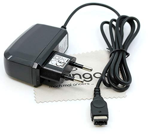 Ladegerät passend für Nintendo DS, Nintendo Gameboy Advance SP Ladekabel Kabel Netzladegerät OTB mit mungoo Displayputztuch