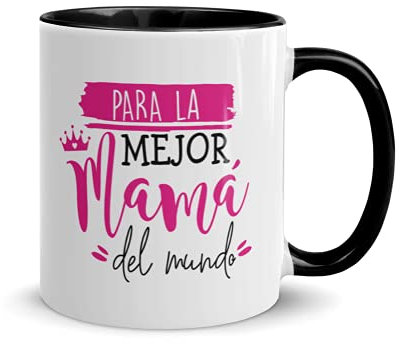 Kembilove Taza regalo día de la madre – Tazas Desayuno para Mamá con Mensaje Madre solo hay una y la mía es la mejor – Tazas originales – Regalo para madres (Para la mejor mamá)
