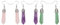 Holibanna 3Paires Boucles Oreilles Hexagonales Bijoux Décoratifs pour Femmes Pendantes Élégantes et Quartz Rose Aventurine Verte