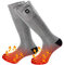 7.4V 2200MAH Heated Socks, Electric Rechargeable Battery Heating Socks for Men Women, Winter Sports Ski Hunting Camping Hiking Climbing Riding Motorcycle Warm Cotton Foot Warmer (Grey, XL)