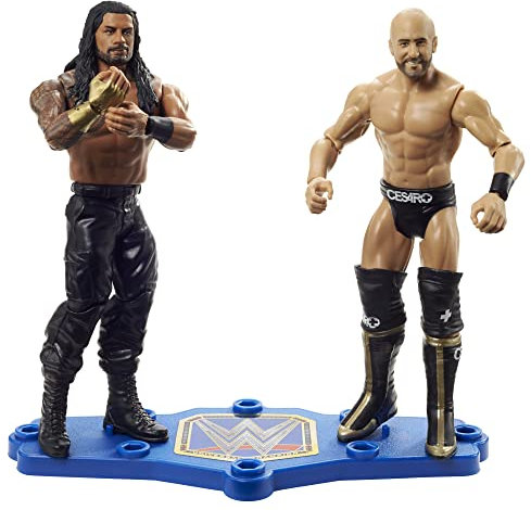 WWE HDM07 - Roman Reigns vs Cesaro Championship Showdown 2er-Pack Actionfiguren (ca. 15 cm) Monday Night RAW Battle Pack, Spielzeug ab 6 Jahren