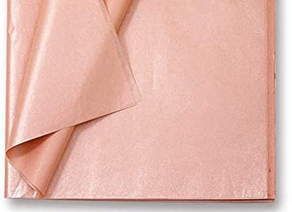Floralcraft 50 x 75cm Tissue Paper Sheets - Rose Gold (100 Sheets), Acid Free Gift Wrap Paper Bulk Packaging Paper Sheets for DIY Crafts Birthday Wedding Nursery Party Decorations